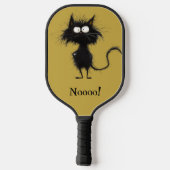*~* AP68 Whimsical Quirky Cat Vibrant Colorful 2 Pickleball Schläger (Rückseite)