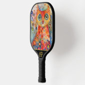 *~* AP68 Whimsical Quirky Cat Vibrant Colorful 3 Pickleball Schläger (Links)