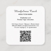 *~* AP70 Ethereal Crescent Mondmond Blume QR Flora Quadratische Visitenkarte (Rückseite)