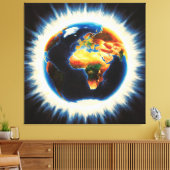 *~* AP70 Light Earth World Cosmic Liebe Leinwanddruck (Insitu (Wohnzimmer))