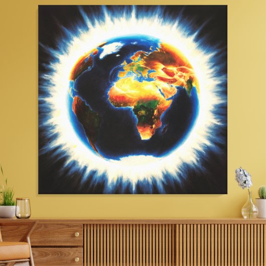 *~* AP70 Light Earth World Cosmic Liebe Leinwanddruck (Insitu (Wohnzimmer))