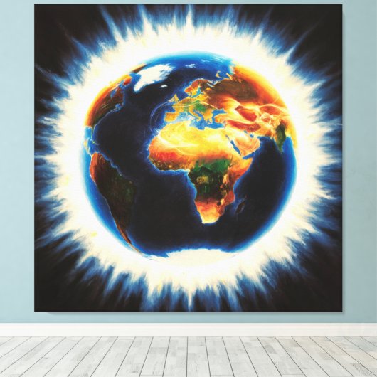 *~* AP70 Light Earth World Cosmic Liebe Leinwanddruck (Insitu (Holzboden))