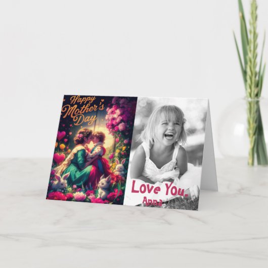 *~* AP72 Foto Muttertagskarte Dankeskarte (Vorderseite)