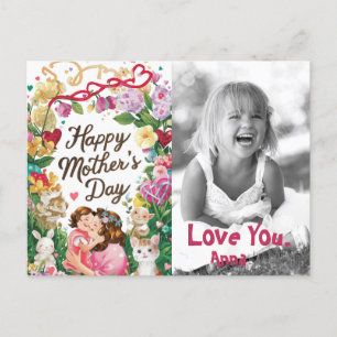 *~* AP72 . Whimsical Sweet Liebe Mother's Day Foto Feiertagspostkarte