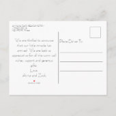 *~* AP79 Baby Neugeborene Geburtsankündigung FOTO Ankündigungspostkarte (Rückseite)