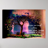 *~* AP81 Artistic Tree Ethereal Calming DIY Zitat Poster (Vorne)
