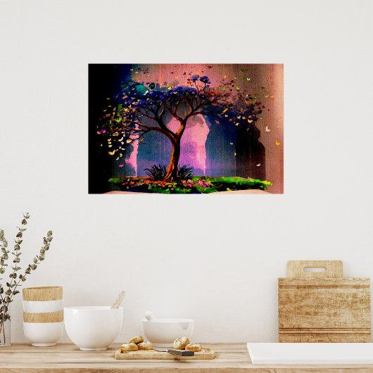 *~* AP81 Modernes Artistisches Baum Ethereal Beruh Poster (Küche)