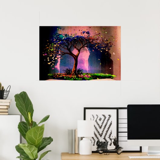 *~* AP81 Modernes Artistisches Baum Ethereal Beruh Poster (Heimbüro)