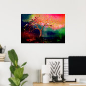 *~* AP81 Modernes Artistisches Baum Ethereal Origi Poster (Heimbüro)