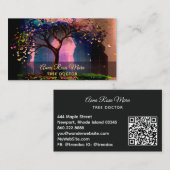 *~* AP82 Ethereal QR TREE Fantasy Business Card Visitenkarte (Vorne/Hinten)