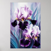 *~* AP84 Lila Iris Irises Wall Art Poster (Vorne)