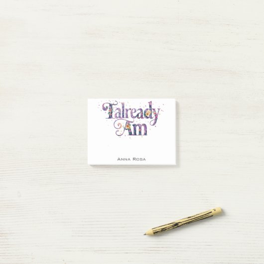 *~* AP85 2 Floral Dankbarkeit Manifest BEREITS AM Post-it Klebezettel (Auf Schreibtisch)