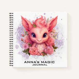 *~* AP85 Blumengesetz Attraction Niedlich Baby Dra Notizblock