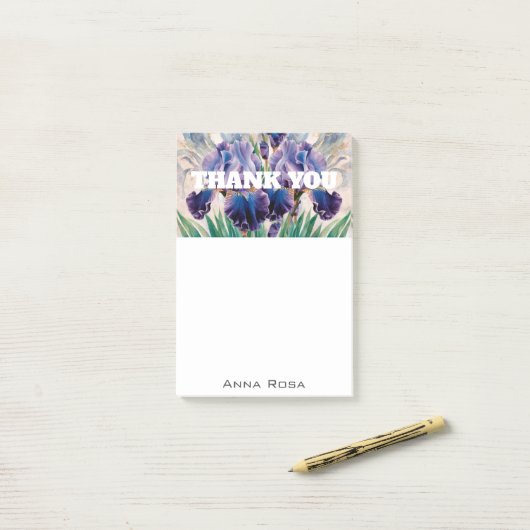 *~* AP85 Dankbarkeitsmanifestation Iris Post-it Klebezettel (Auf Schreibtisch)