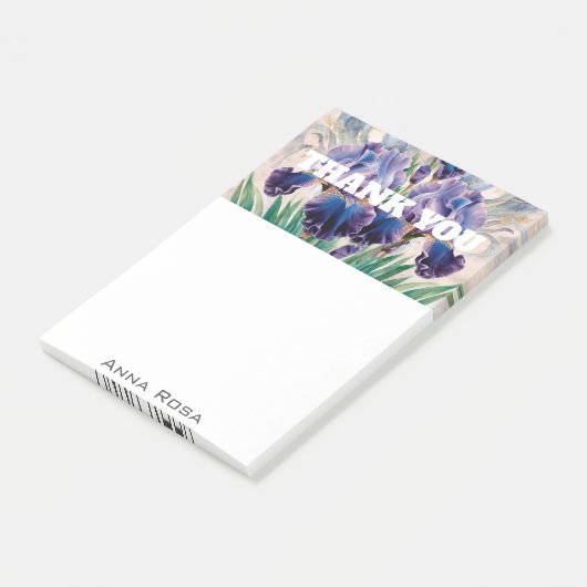 *~* AP85 Dankbarkeitsmanifestation Iris Post-it Klebezettel (angewinkelt)