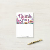 *~* AP85 Dankeschön Manifestation Blume Tulips Post-it Klebezettel (Auf Schreibtisch)