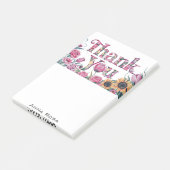 *~* AP85 Floral Vielen Dank Dankbarkeit Manifestin Post-it Klebezettel (angewinkelt)