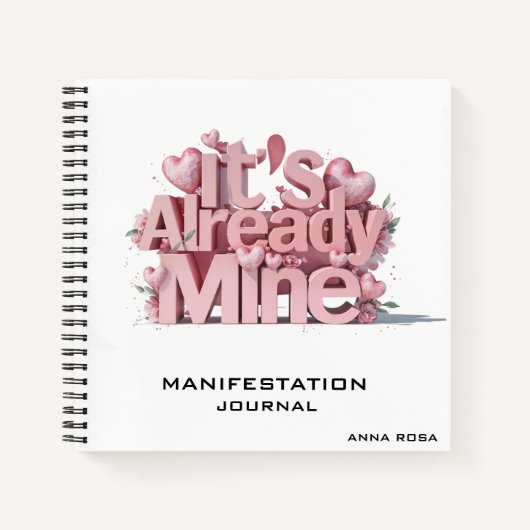 *~* AP85 Law Attraction Manifestation Hearts Notizblock (Vorderseite)