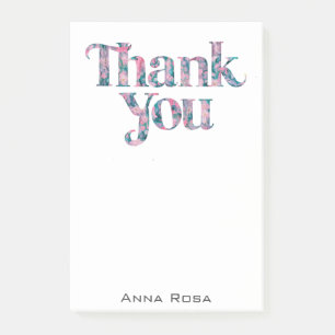 *~* AP85 Vielen Dank Dankeschön Manifestation Flor Post-it Klebezettel