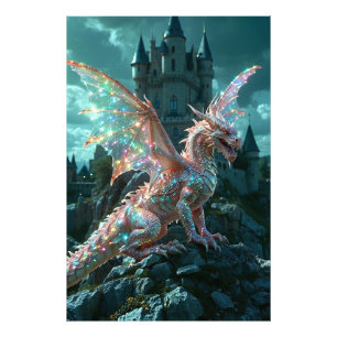 *~* AP88 Castle Fantasy Dragon Wall Artwork 16 Fotodruck