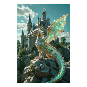 *~* AP88 Castles Fantasy Dragon Wall Art 24 Fotodruck