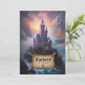 *~* AP88 Castles Sun Mittelalterliche Fantasie Geb Einladung (Stehend Vorderseite)