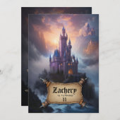 *~* AP88 Castles Sun Mittelalterliche Fantasie Geb Einladung (Vorne/Hinten)