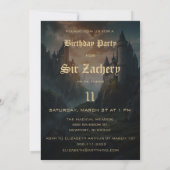 *~* AP88 Fantasy Castles Mittelalterliches Geburts Einladung (Rückseite)