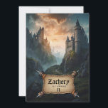 *~* AP88 Fantasy Castles Mittelalterliches Geburts Einladung<br><div class="desc">(Suche AP88 für ähnliche Objekte ) Das Alter und andere Informationen können natürlich bearbeitet werden. Schön mittelalterliche Zeit Burg / Burgen mit Banner / Scroll als Teil einer verzaubernden Fantasie GEBURTSTAG EINLADUNG. Energetisch Enhanced Enchanted / impbued / geladen von Anna Rosa. *** Das Hintergrundbild des schönen Designs ist eine arielle...</div>