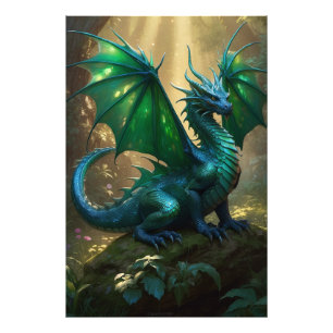 *~* AP88 Glittering Fantasy Dragon Wall Artwork 9 Fotodruck