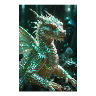 *~* AP88 Glittery Fantasy Dragon Wall Art 5 Fotodruck