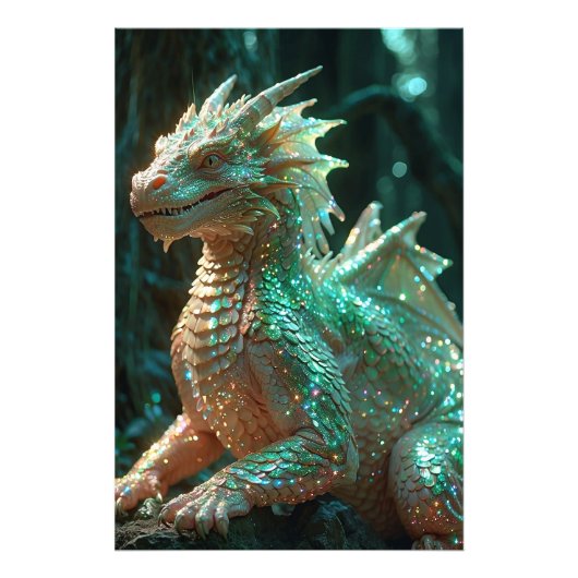 *~* AP88 Schimmerende Fantasy Dragon Wall Art 8 Fotodruck (Vorne)