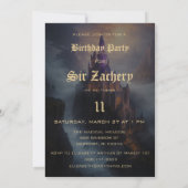 *~* AP88 Schlösser Wasser Mittelalterliche Fantasi Einladung (Rückseite)