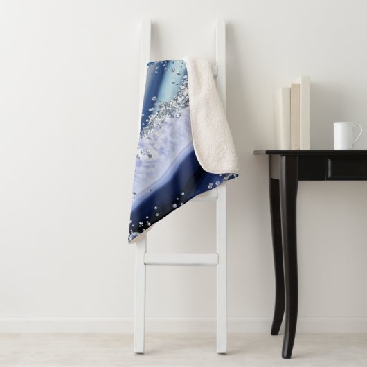 *~* AP8 Blue Agate Holo GLITZER Celestial Ocean Sherpadecke (Beispiel)