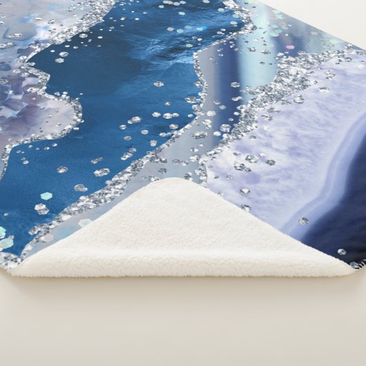 *~* AP8 Blue Agate Holo GLITZER Celestial Ocean Sherpadecke (3/4)
