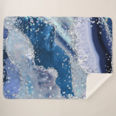 *~* AP8 Blue Agate Holo GLITZER Celestial Ocean Sherpadecke (Vorderseite (Horizontal))