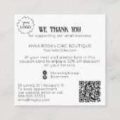 *~* AP8 QR Coupon DANK LOGO Begleitkarte (Rückseite)