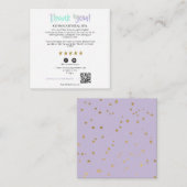 *~* AP8 QR DANK IHNEN Gold Star Review Einladung (Vorne/Hinten)