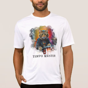 *~* AP91 Cool Cat DRUM Player Percussionist T-Shirt