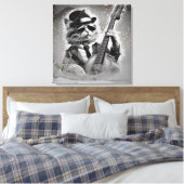 *~ AP91 Grau Percussionist Cool Cat DRUMMER Leinwanddruck (Insitu (Schlafzimmer))