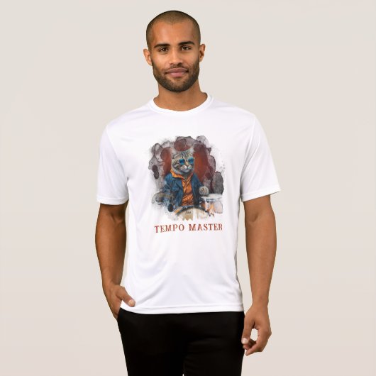 *~* AP91 Percussionist Cool Cat Jacket DRUMMER T-Shirt (Vorne ganz)