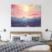 *~* AP93 Dreamscape Sunset Mountains Landschaft Leinwanddruck (Insitu (Schlafzimmer))