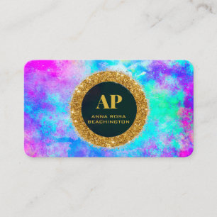 *~AP93 Neon BOLD Abstrakte QR Visitenkarte