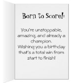 *~* AP94 17 Hockey Girl Player Cute Birthday Card (Innen (Rechts))