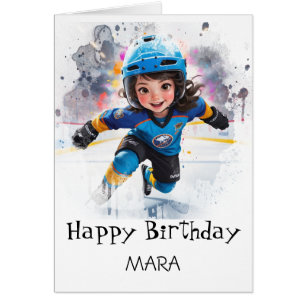 *~* AP94 18 Hockey-Mädchen-Spielerin Süße Geburtst