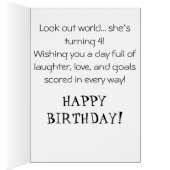 *~* AP94 Cute Hockey Girl 18 Personalize Birthday (Innen (Rechts))