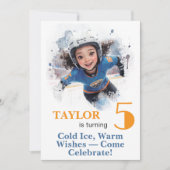 *~* AP94 DIY Cute Hockey Girl Birthday Einladung (Vorderseite)