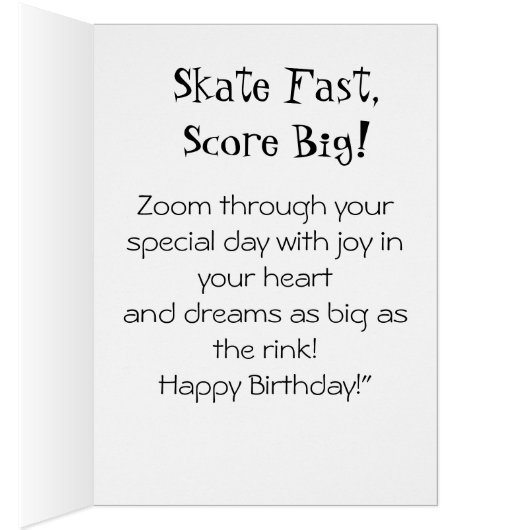 *~* AP94 Ice Hockey Girl Player Niedliche Geburtst (Innen (Rechts))