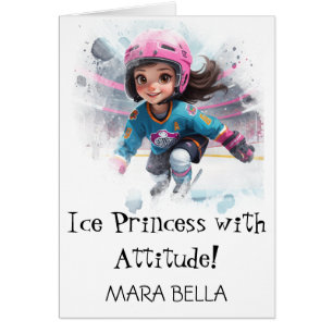 *~* AP94 Niedlich 4 Hockey Girl Personalize Geburt