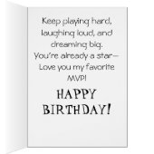 *~* AP94 Niedlich Hockey Girl Personalize Birthday (Innen (Rechts))